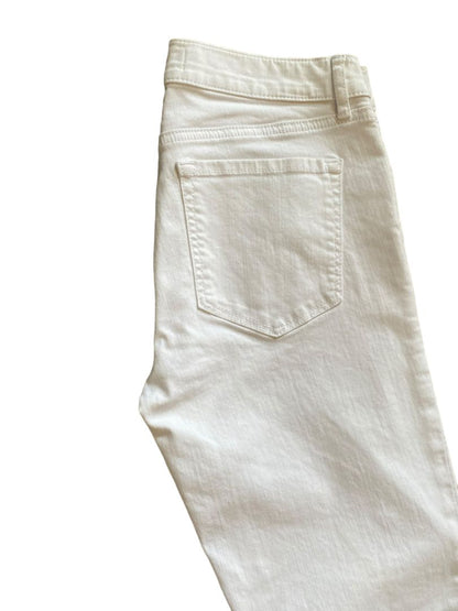 Size 26 (2) LOFT Make Me Loved Modern Straight White Cuffed Jeans