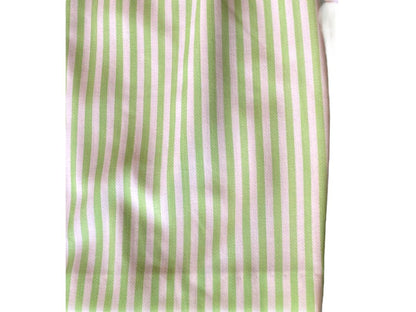 10 Guy Laroche Vintage Lime Green Striped Lined Skirt France