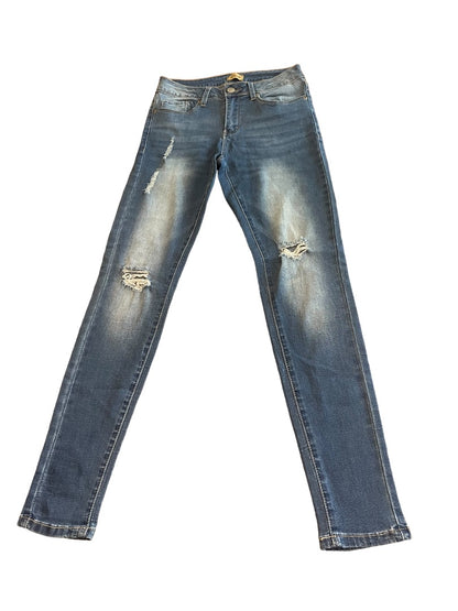 Sie 7 Raw Original Junior Womens Distressed Skinny Jeans Stretch Denim