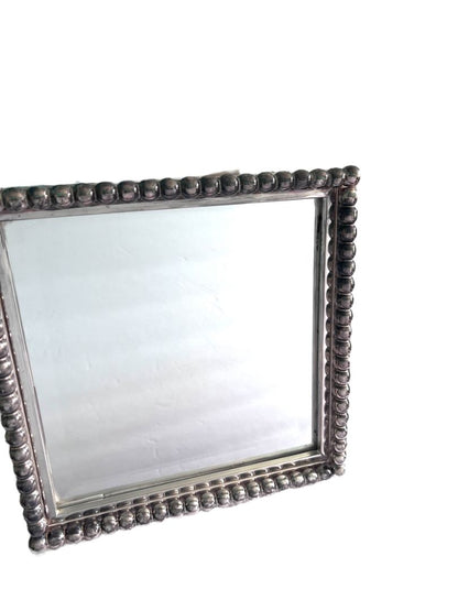 UTTERMOST Beveled Mirror Silver Color Beaded Metal Frame