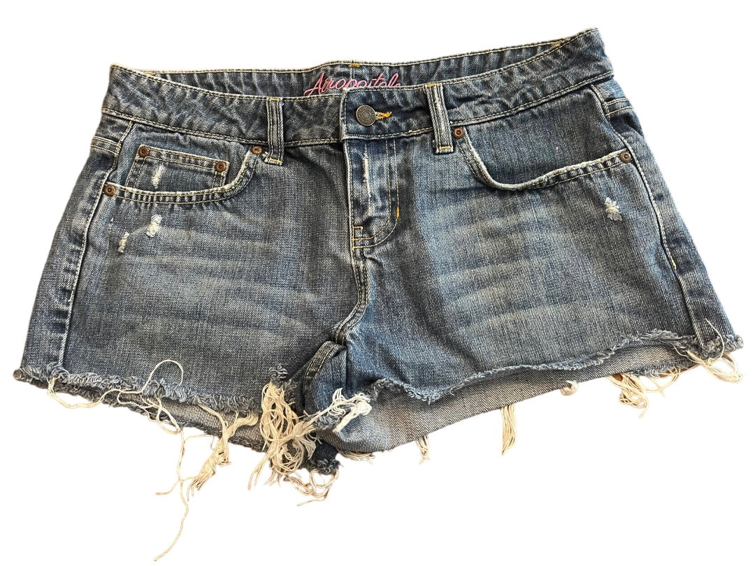 Size 5/6 Aeropostale Junior Womens Shorts Distressed Denim Jean Bootie Short Shorts