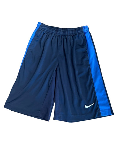 Small Nike Dri-Fit Athletic Drawstring Pull On Shorts Blue Side Pockets 416172-453