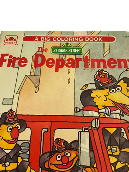 Golden A Big Coloring Book Sesame Street The Fire Department '84