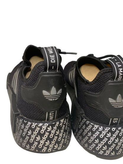 Size 10 Adidas Mens Black Cloth Knit Sneakers Trainers HP8978