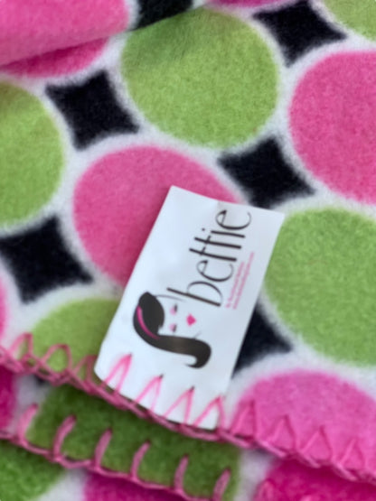 New Buckhead Betties Fleece Polka Dot Blanket 4'x5'