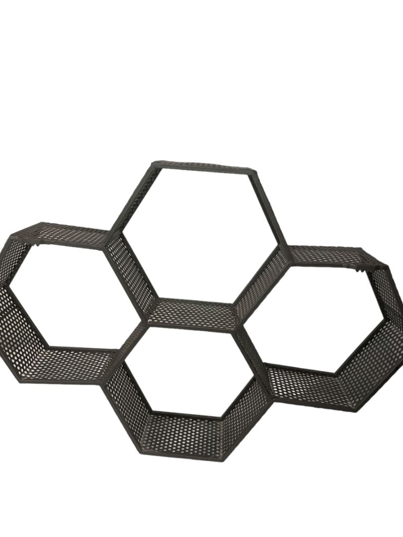 Floating Shelves Hexagon Shelf Shelves Wall Mounted Display Storage Metal Mesh 25"L x 18"h x 4.25"d