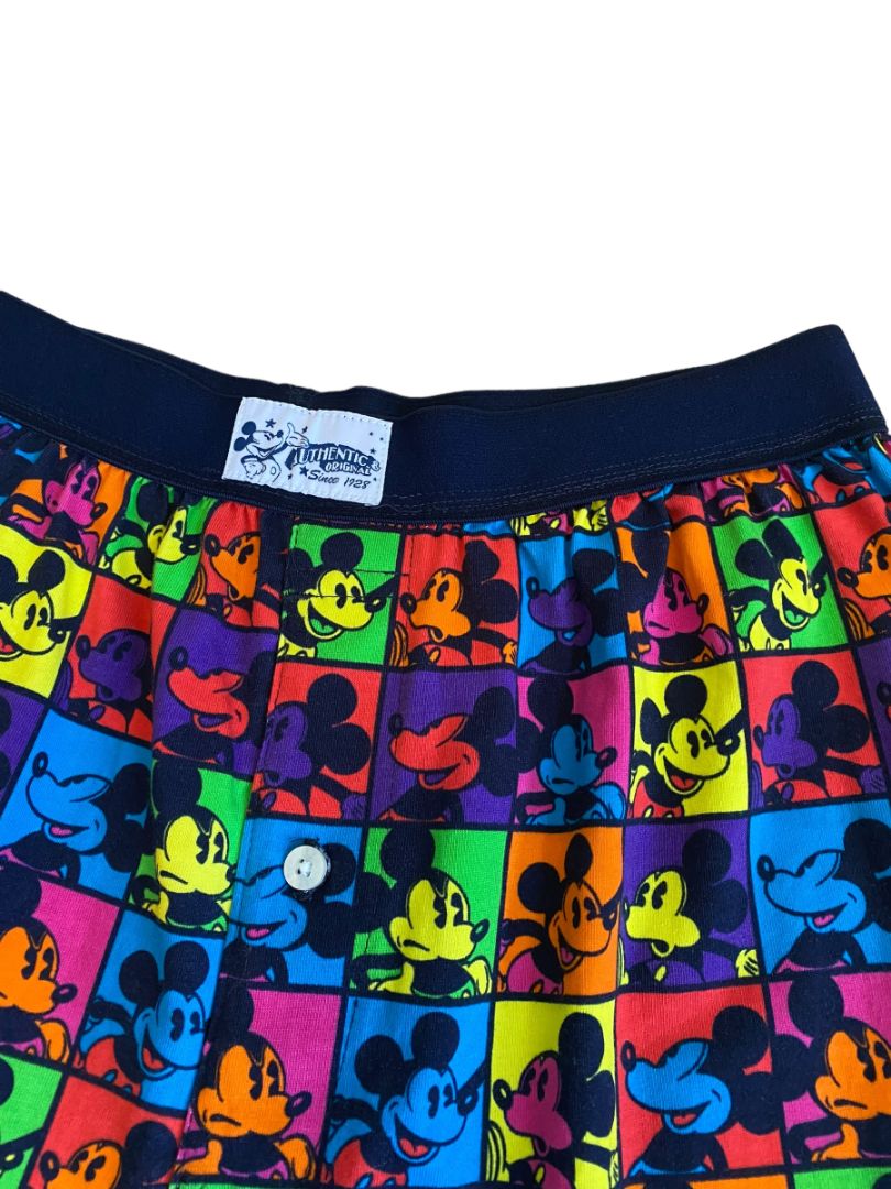 Medium Disney Parks Mickey Mouse Bright Fun Boxers Sleep Shorts