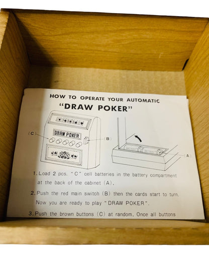 Set of 2 1971 Waco Cordeless Electronic Full Automatic Draw Poker Not Tested In Box Directions