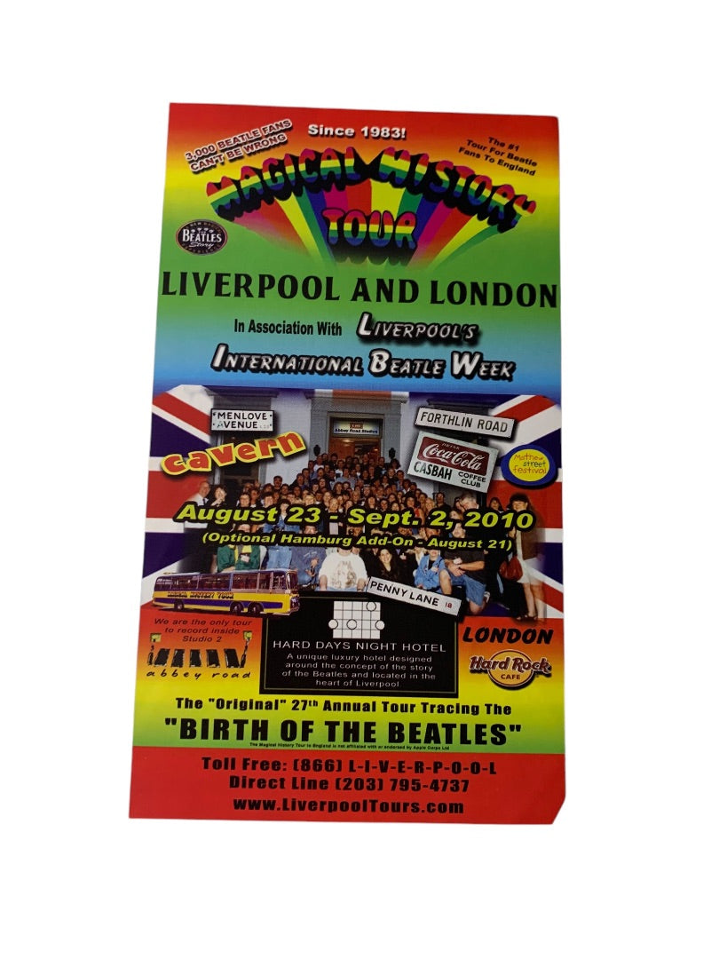 Magical History Tour Liverpool and London Pamphlet Small Flyer August 2010 Liverpool and London Beatle Week