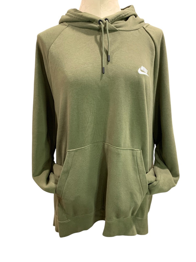 3X Nike Essential Womens Olive Green Pullover Hoodie CJ0409 Plus Size