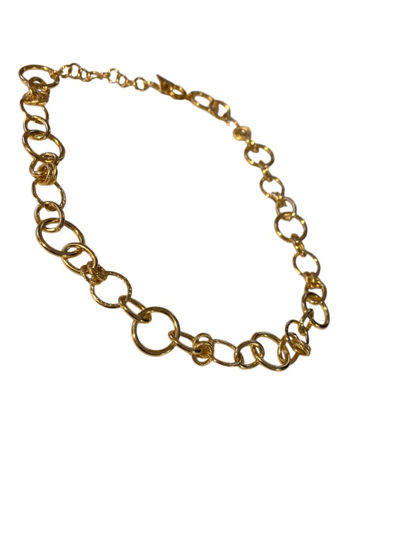 Serefina Goldtone Chain Link Necklace Chunky  Adjustable 18-21 Inches