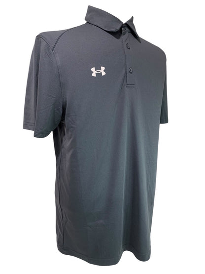 Medium Under Armour Mens New Team Tech Polo Shirt Gray 1370399