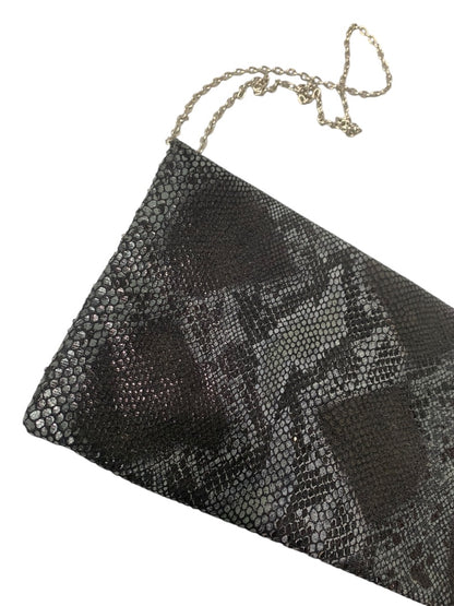 Y2K Convertible Envelop Clutch Shoulderbag Faux Snakeskin Sequin