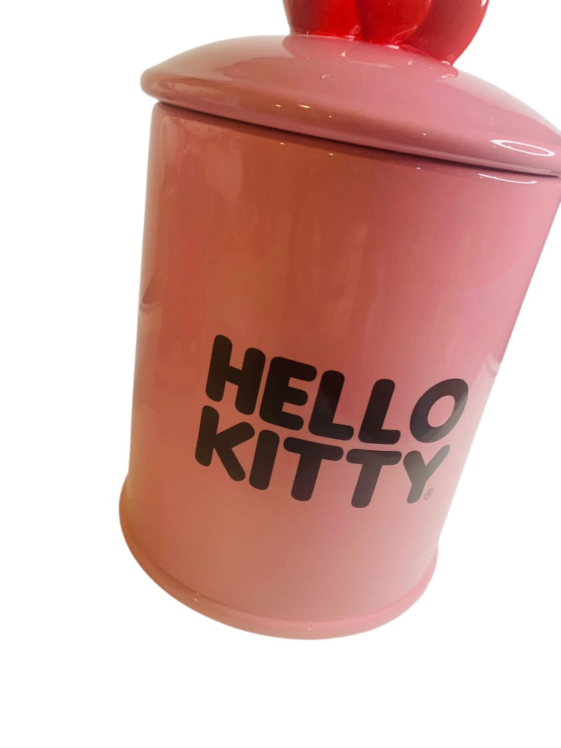 Hello Kitty Ceramic Cookie Jar Canister Pink Sanrio 2012