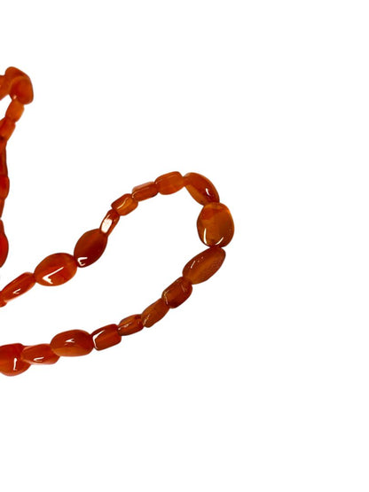 Carnelian Argate String Strand Necklace 26 Inch No Clasp Overhead