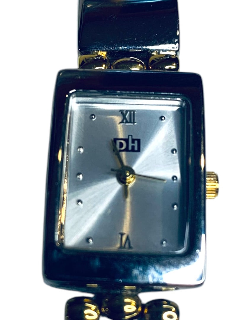 Womens Wristwatch pH Silvertone Link Watch 7-7.5 Inch