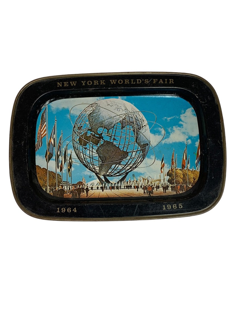 New Work Worlds Fair 1964 Small Tray Unisphere Steel 311 Black