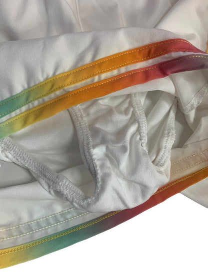 Medium Champion Womens New Running Varsity Shorts White Lined