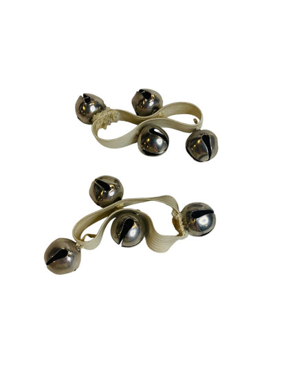 Set of 2 Child Vintage Jingle Bell Elastic Bracelets Costume Handmade Angel