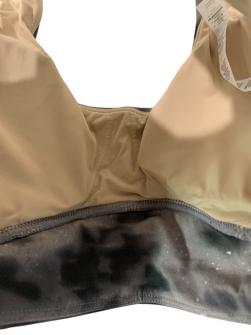 Small Varley Elsie Sports Bra in Concrete Leaf Removable Pads