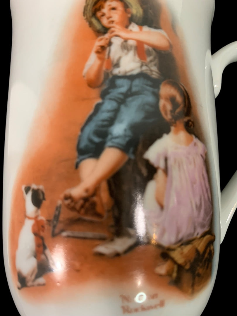 1981 Norman Rockwell HMI Mug Gold Trim "The Music Maker"