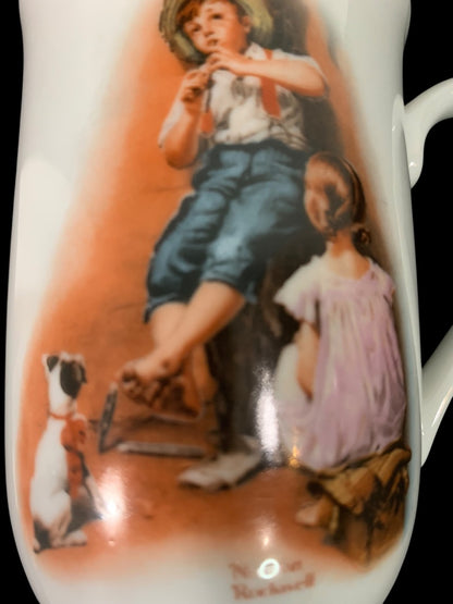 1981 Norman Rockwell HMI Mug Gold Trim "The Music Maker"