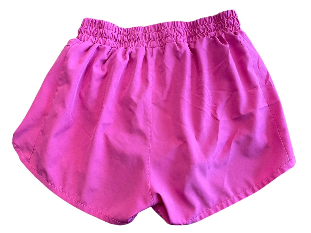 Size 6 Sunzel Lined Running Shorts Womens Lightweight Zip Pocket Pink