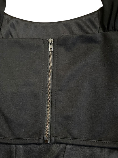 Small Altar'd State Crop Top Corset Boning Back Zipper Black