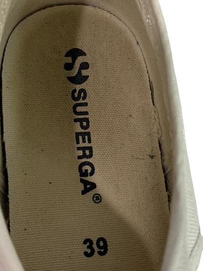 Size 39 Superga Womens Espadrille Canvas White Sneakers Platform
