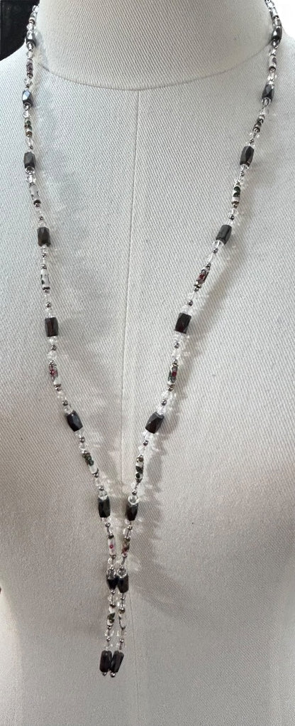 Magnetic Jewelry Strand 36 Inch Clear Black White Necklace or Bracelet