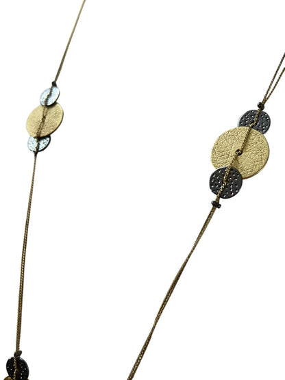 VCLM Goldtone Silvertone Necklace 36-40 Inches Circle Lobster Clasp