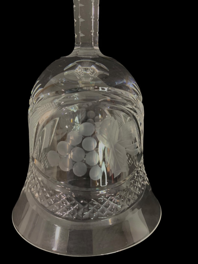 Vintage Cut Crystal Tulip Bell Grape Cluster 7.25 Inch