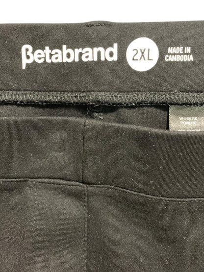 2XL Betabrand Womens Ponte Knit Leggings Black Dress Pants