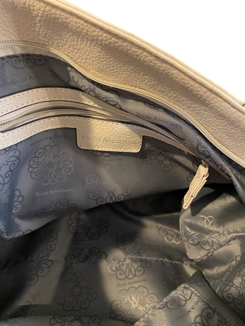 Enzo Angiolini Tote Shoulderbag Vegan Leather Beige Pebbled