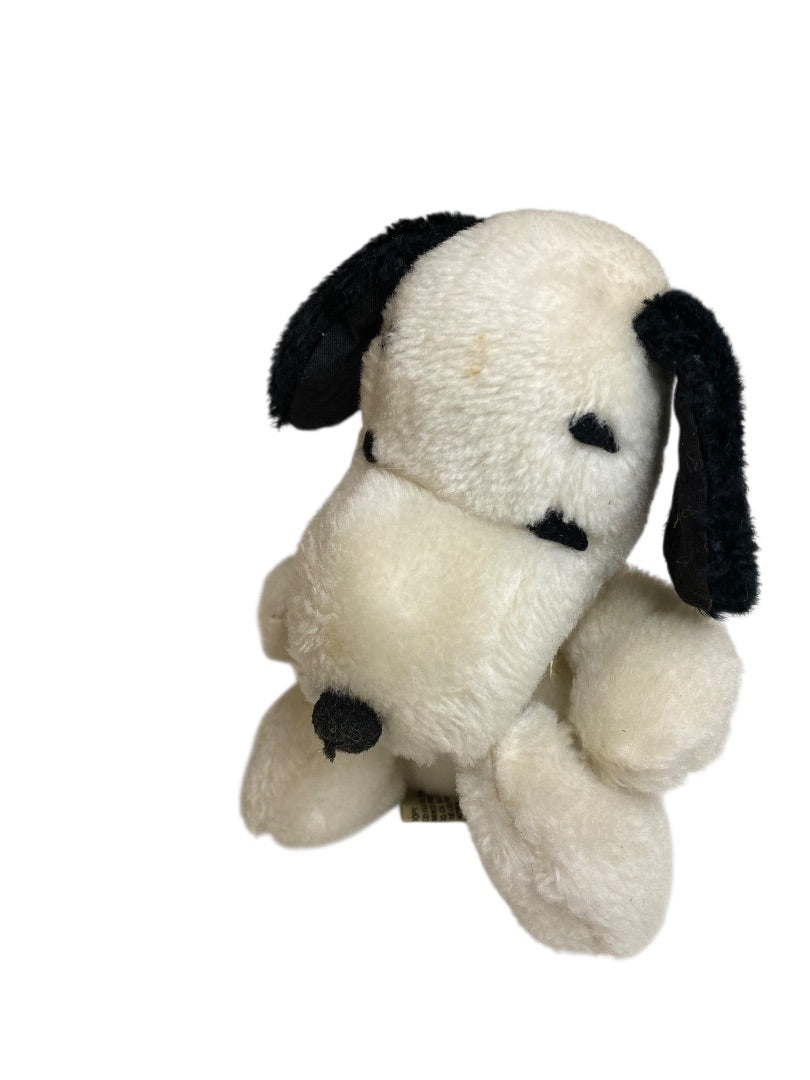 Vintage Sitting Plush Snoopy Peanuts Stuffed Animal 6 Inch Rough Condition