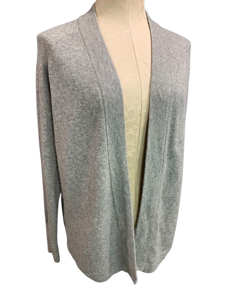 XS Loft Womens Gray Open Cardigan Sweater Tunic Length