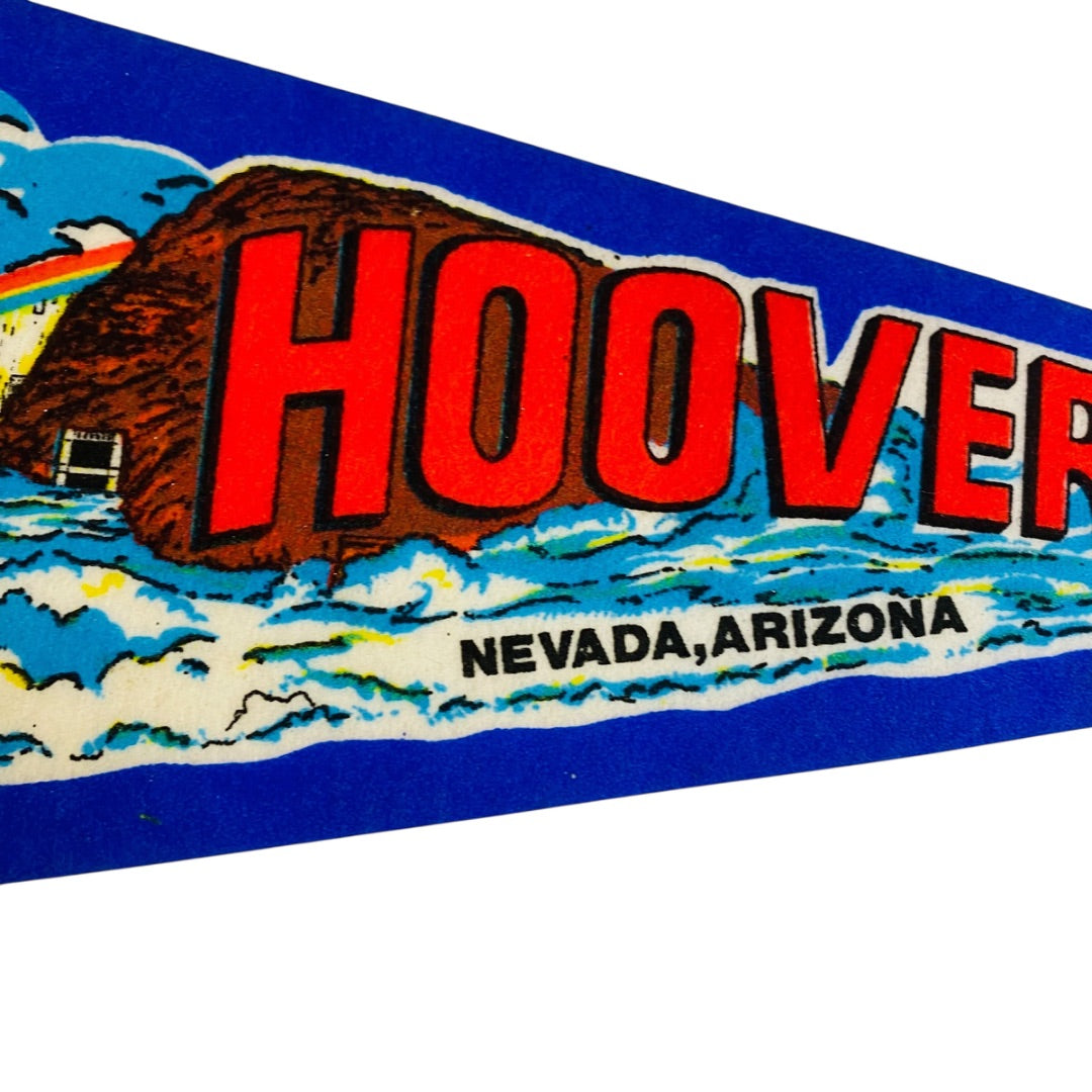 Vintage 12 Inch Hoover Dam Pennant Arizona Nevada Souvenir USA Made
