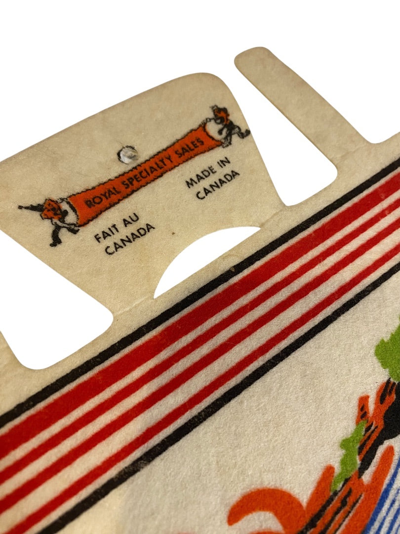 1980s 25 Inch Niagara Falls Pennant Souvenir Felt Flag Canada Rainbow