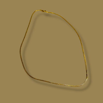 Goldtone Chain Necklace 18 Inch Spring Clasp