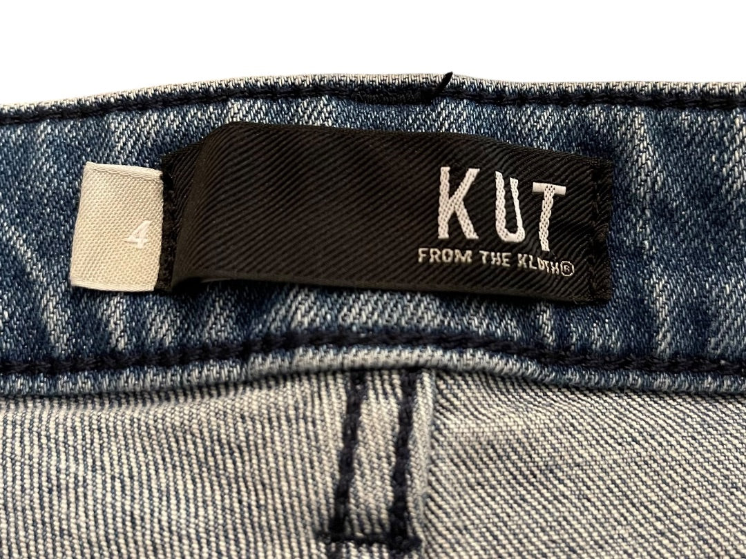 Size 4 KUT From the Kloth Distressed Denim Jean Shorts Womens