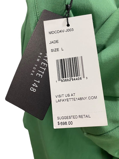 Large Lafayette 148 New Jade Ponte Knit Collared Dress Pockets