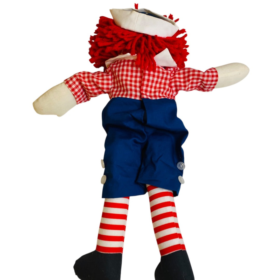 Vintage Handmade Raggedy Andy Rag Doll 15" Classic