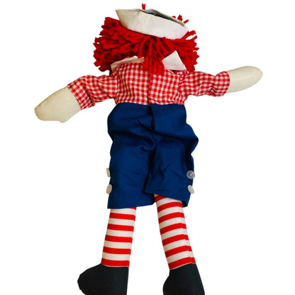 Vintage Handmade Raggedy Andy Rag Doll 15" Classic