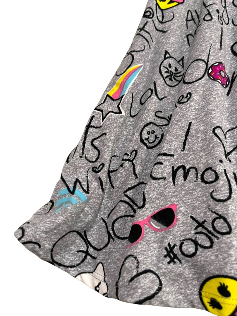Size 8 Emily West Girls Reversible Tshirt Dress Polka Dot Graphic