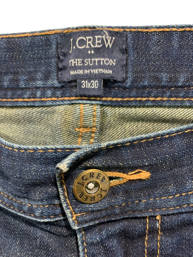 31 x 30 J.Crew The Sutton Mens Straight Leg Denim Jeans