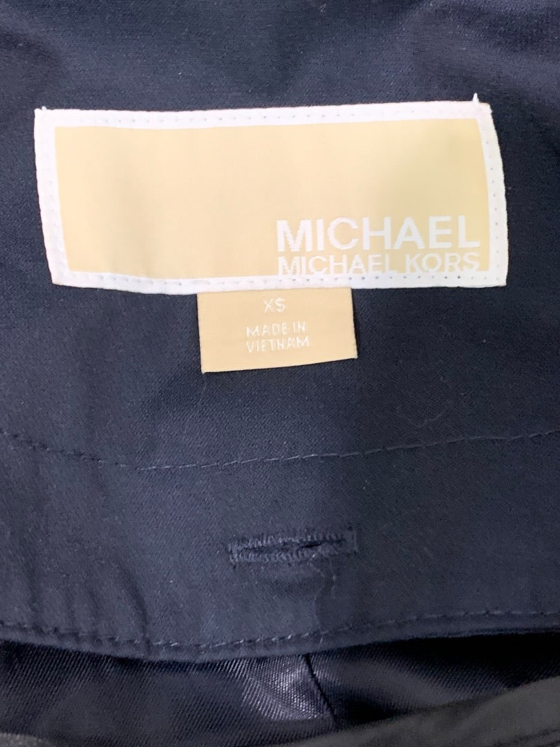 XS Michael Kors Womens Navy Blue Trench Coat with Removable Lining