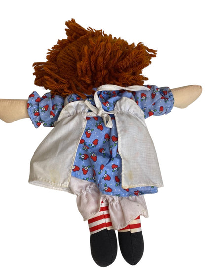 2000 Raggedy Ann Rag Doll Hasbro 11" Apple Dress