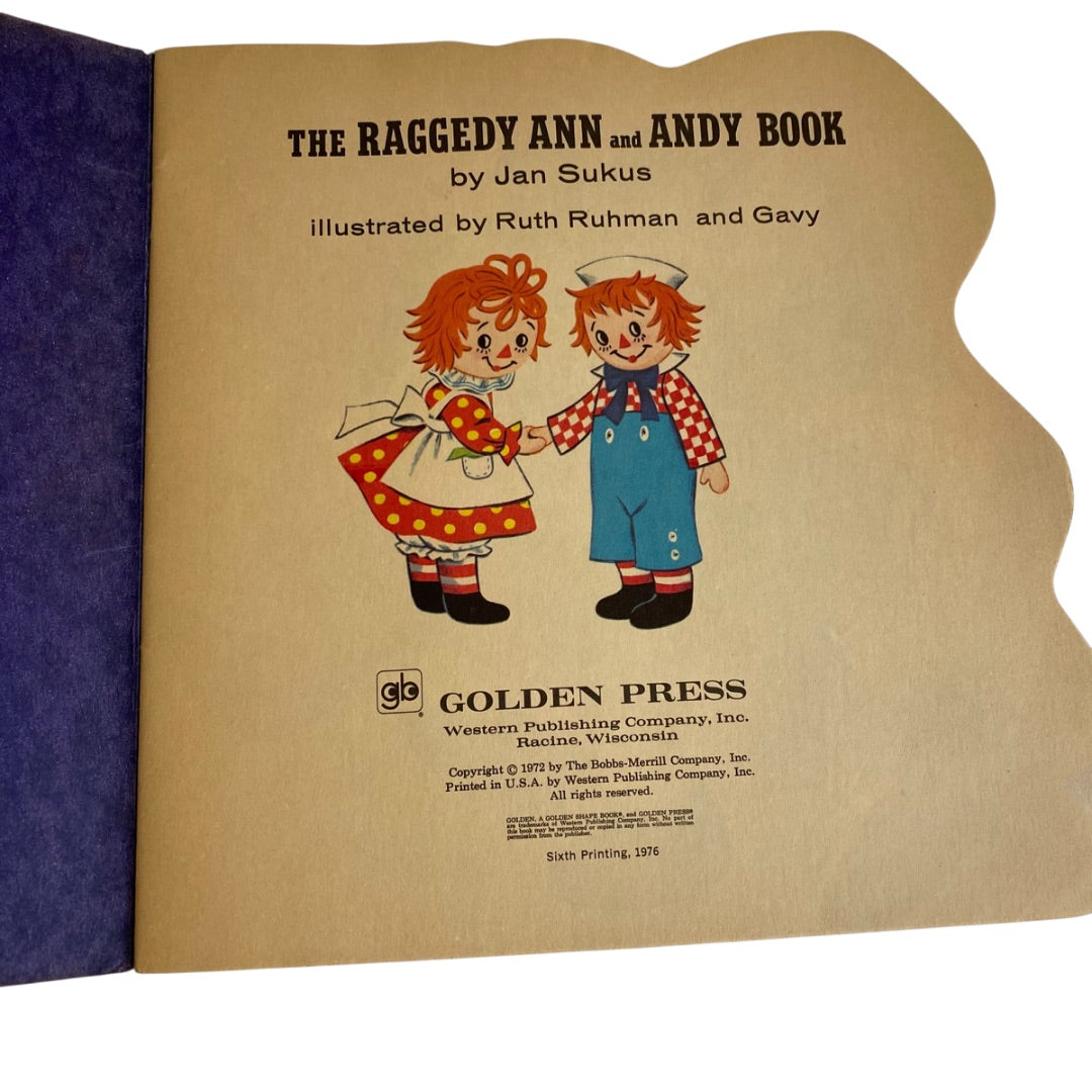 1976 Golden Book The Raggedy Ann and Andy Book Paperback