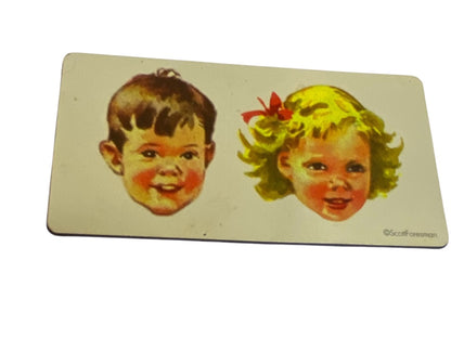 Set of 5 Dick and Jane Retro Magnets Scott Foresman Die-Cut Spot Puff