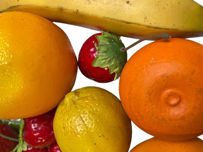 Lot of 18 Vintage Pieces of Fake Fruit Orange Lemon Banana Strawberry